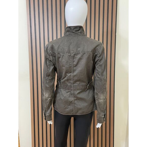 J.Crew Relaxed Boyfriend Field Jacket Women’s XS Brown Olive Cotton Snap Front - Picture 2 of 10